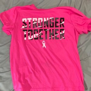 Pink stronger together running T-shirt